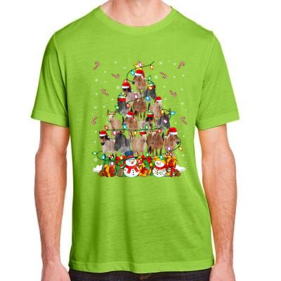 Horse Xmas Lighting Santa Horse Christmas Tree Meaningful Gift Adult ChromaSoft Performance T-Shirt