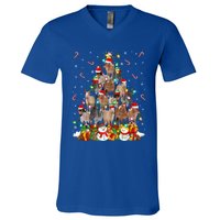 Horse Xmas Lighting Santa Horse Christmas Tree Meaningful Gift V-Neck T-Shirt