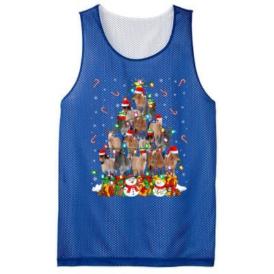 Horse Xmas Lighting Santa Horse Christmas Tree Meaningful Gift Mesh Reversible Basketball Jersey Tank