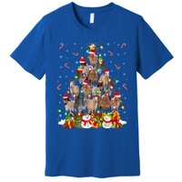 Horse Xmas Lighting Santa Horse Christmas Tree Meaningful Gift Premium T-Shirt