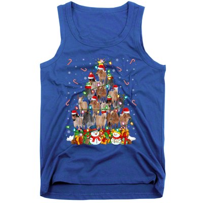 Horse Xmas Lighting Santa Horse Christmas Tree Meaningful Gift Tank Top