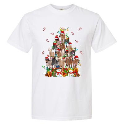 Horse Xmas Lighting Santa Horse Christmas Tree Meaningful Gift Garment-Dyed Heavyweight T-Shirt