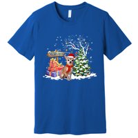 Holiday Xmas Light Santa Chihuahua Dog Christmas Tree Great Gift Premium T-Shirt