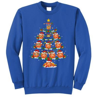 Holiday Xmas Lighting Santa Basketball Christmas Tree Meaningful Gift Sweatshirt