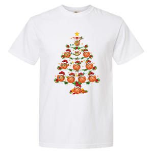 Holiday Xmas Lighting Santa Basketball Christmas Tree Meaningful Gift Garment-Dyed Heavyweight T-Shirt