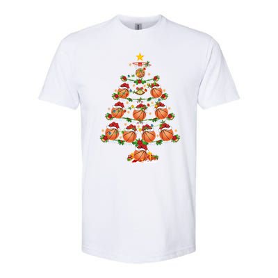 Holiday Xmas Lighting Santa Basketball Christmas Tree Meaningful Gift Softstyle CVC T-Shirt