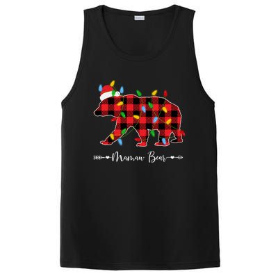 Holiday Xmas Lights Ugly Sweater Santa Hat Mamaw Bear Great Gift PosiCharge Competitor Tank