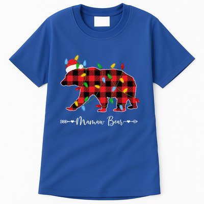Holiday Xmas Lights Ugly Sweater Santa Hat Mamaw Bear Great Gift Tall T-Shirt