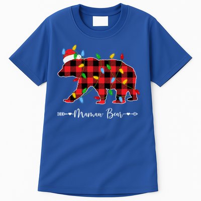 Holiday Xmas Lights Ugly Sweater Santa Hat Mamaw Bear Great Gift Tall T-Shirt