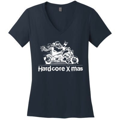 Hardcore X Mas Women's V-Neck T-Shirt