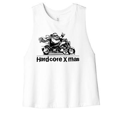 Hardcore X Mas Women's Racerback Cropped Tank