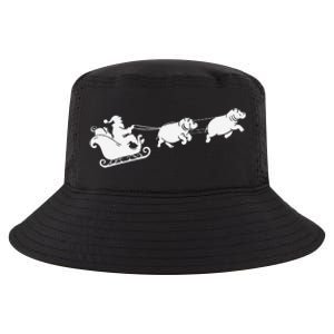 Hippopotamus Xmas Santa Sleigh Hippos Christmas Cool Comfort Performance Bucket Hat