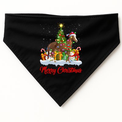 Horse Xmas Tree Lighting Santa Horse Christmas Gift USA-Made Doggie Bandana