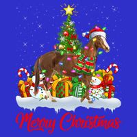 Horse Xmas Tree Lighting Santa Horse Christmas Gift Button