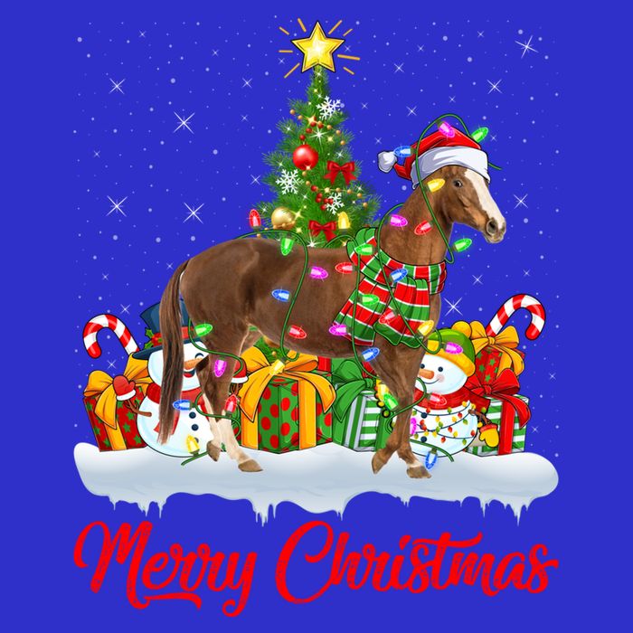 Horse Xmas Tree Lighting Santa Horse Christmas Gift Button