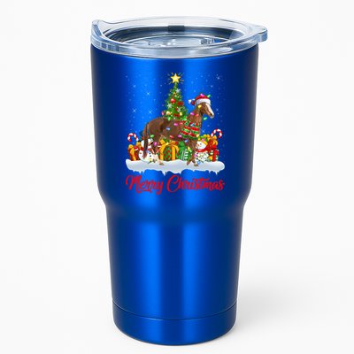 Horse Xmas Tree Lighting Santa Horse Christmas Gift Tumbler