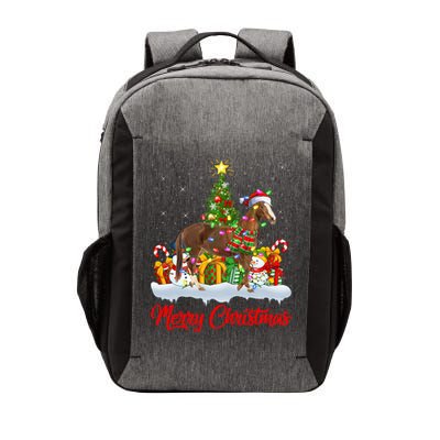 Horse Xmas Tree Lighting Santa Horse Christmas Gift Vector Backpack