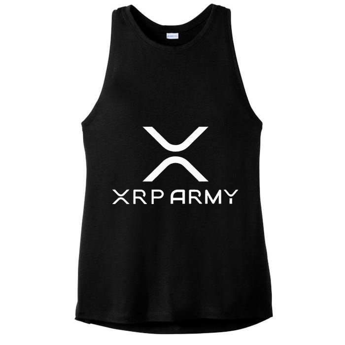 Hodl Xrp Xrp Cryptocurrency Xrp Army Ladies PosiCharge Tri-Blend Wicking Tank