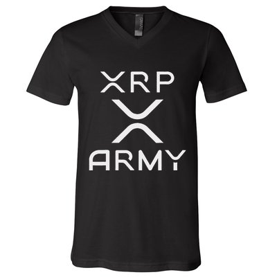 Hodl Xrp Xrp Cryptocurrency Xrp Army V-Neck T-Shirt