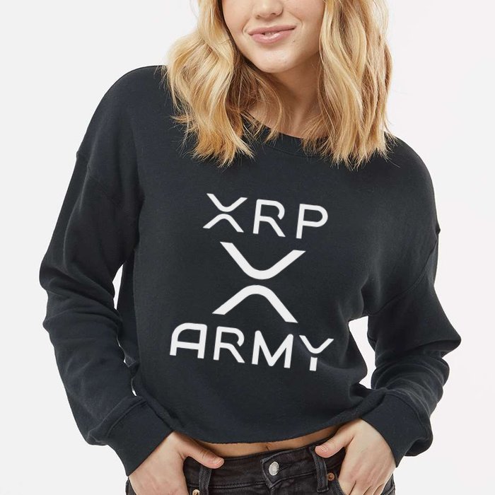 Hodl Xrp Xrp Cryptocurrency Xrp Army Cropped Pullover Crew