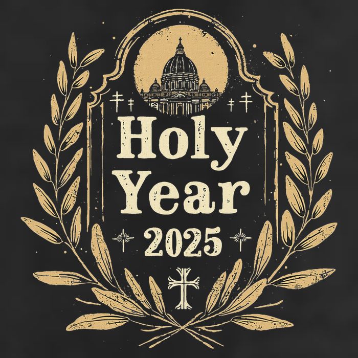 Holy Year 2025 Catholic Design Pilgrims Of Hope 7 Panel Mesh Trucker Snapback Hat