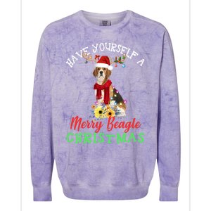 Have Yourself A Merry Beagle Christmas Cute Gift Colorblast Crewneck Sweatshirt