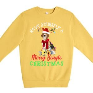 Have Yourself A Merry Beagle Christmas Cute Gift Premium Crewneck Sweatshirt