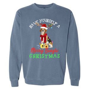 Have Yourself A Merry Beagle Christmas Cute Gift Garment-Dyed Sweatshirt