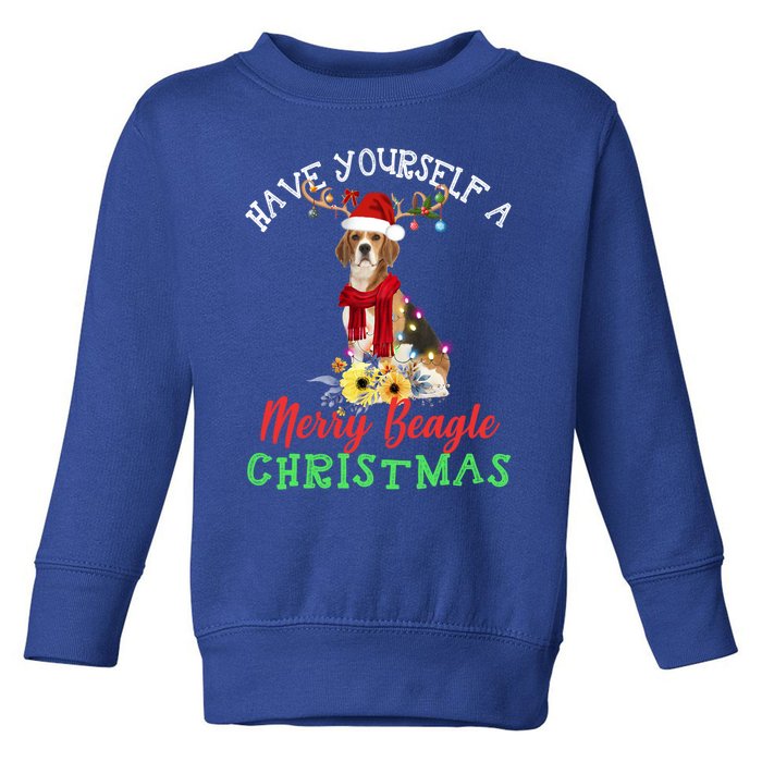 Have Yourself A Merry Beagle Christmas Cute Gift Toddler Sweatshirt