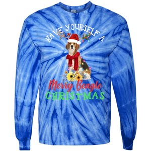 Have Yourself A Merry Beagle Christmas Cute Gift Tie-Dye Long Sleeve Shirt