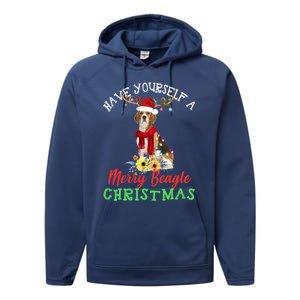 Have Yourself A Merry Beagle Christmas Cute Gift Performance Fleece Hoodie