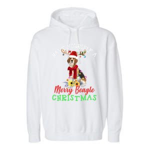 Have Yourself A Merry Beagle Christmas Cute Gift Garment-Dyed Fleece Hoodie