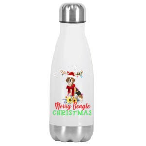 Have Yourself A Merry Beagle Christmas Cute Gift Stainless Steel Insulated Water Bottle