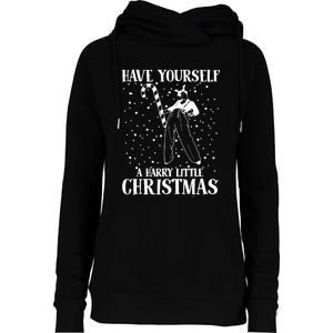 Have Yourself A Harry Little Christmas Ugly Sweater Womens Funnel Neck Pullover Hood