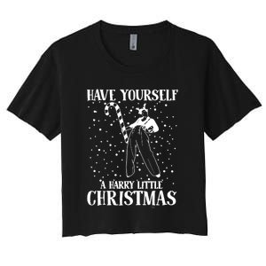 Have Yourself A Harry Little Christmas Ugly Sweater Women's Crop Top Tee