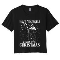 Have Yourself A Harry Little Christmas Ugly Sweater Women's Crop Top Tee