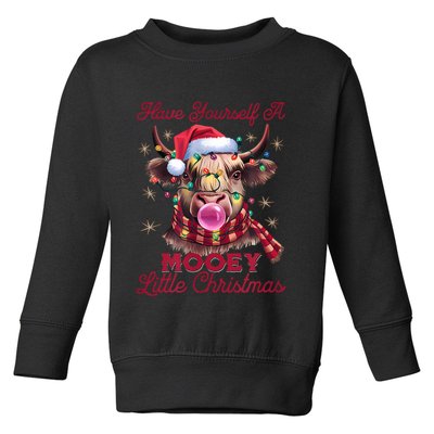 Have Yourself A Mooey Little Christmas Toddler Sweatshirt