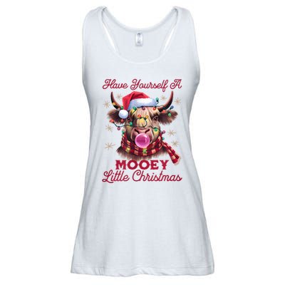 Have Yourself A Mooey Little Christmas Ladies Essential Flowy Tank