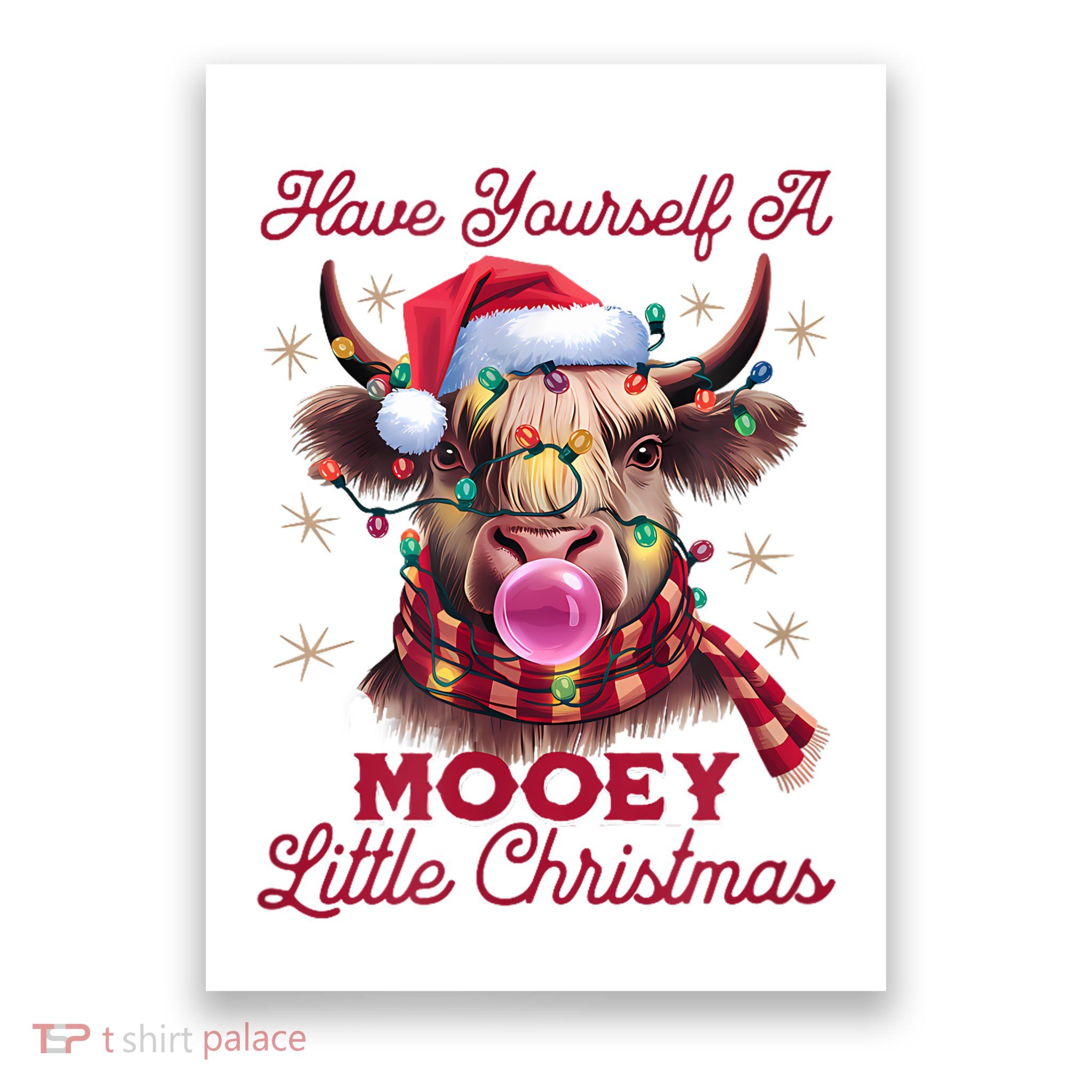 Have Yourself A Mooey Little Christmas Poster