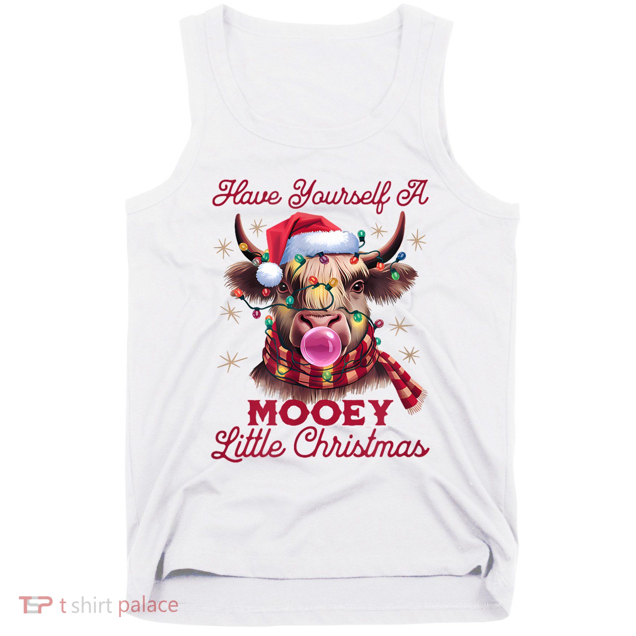 Have Yourself A Mooey Little Christmas Tank Top