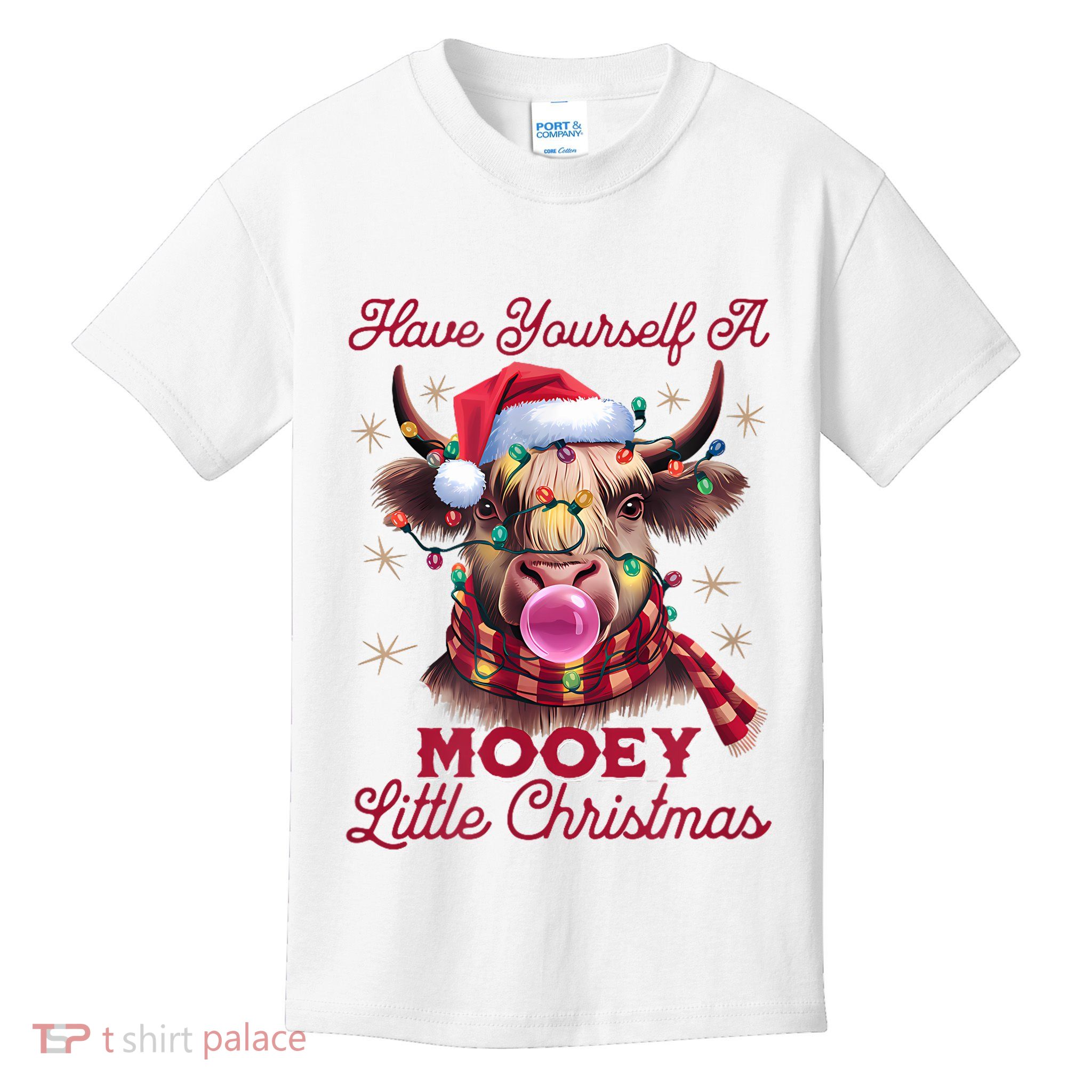 Have Yourself A Mooey Little Christmas Kids T-Shirt