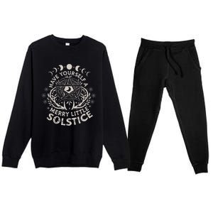 Have Yourself A Merry Little Solstice Yule Holiday Premium Crewneck Sweatsuit Set