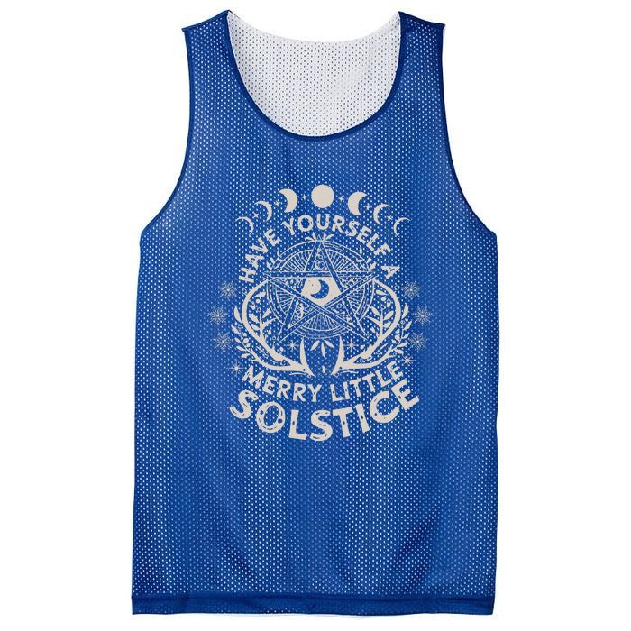 Have Yourself A Merry Little Solstice Yule Holiday Mesh Reversible Basketball Jersey Tank