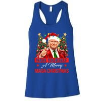 Have Yourself A Merry Maga Christmas Santa Funny Trump Xmas Gift Women's Racerback Tank