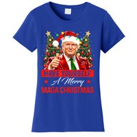 Have Yourself A Merry Maga Christmas Santa Funny Trump Xmas Gift Women's T-Shirt