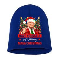 Have Yourself A Merry Maga Christmas Santa Funny Trump Xmas Gift Short Acrylic Beanie