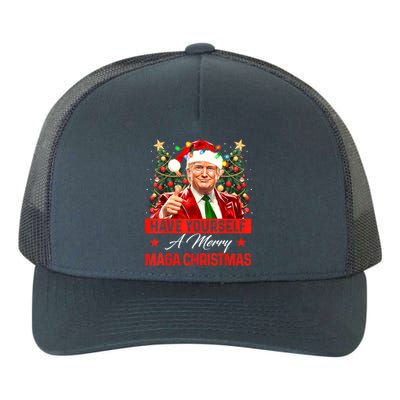 Have Yourself A Merry Maga Christmas Santa Funny Trump Xmas Gift Yupoong Adult 5-Panel Trucker Hat