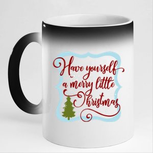 Have Yourself A Merry Little Christmas Family Gift 11oz Black Color Changing Mug