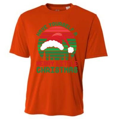 Have Yourself A Merry Little Christmas Funny Pajamas Retro Gift Cooling Performance Crew T-Shirt