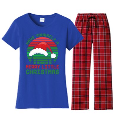 Have Yourself A Merry Little Christmas Funny Pajamas Retro Gift Women's Flannel Pajama Set